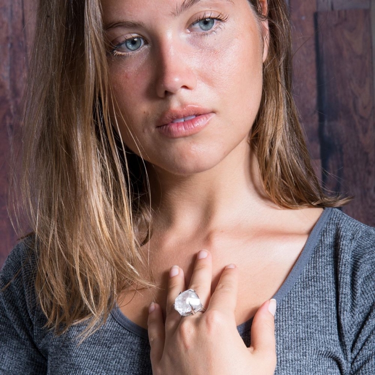 Herkimer Diamond Ring Crystal Jewellery Conscious Stones