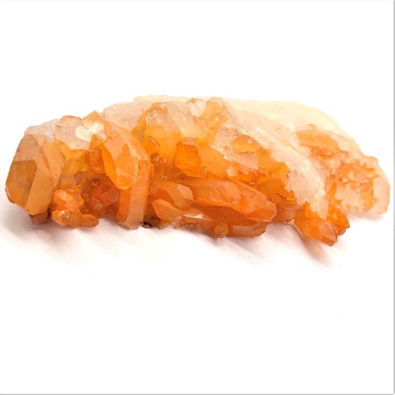 Tangerine Quartz Cluster Slice