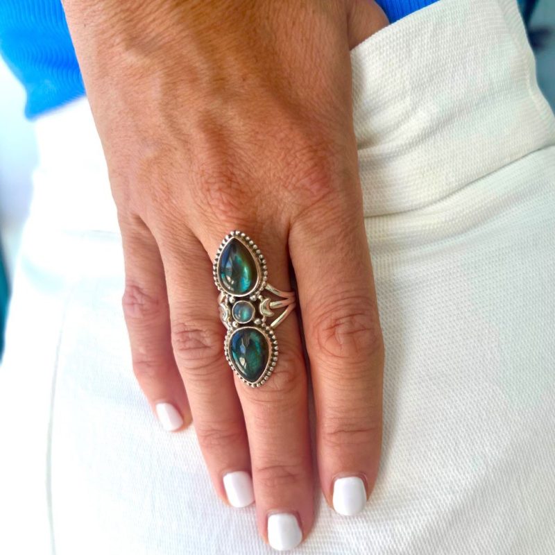 Labradorite Ring Boho