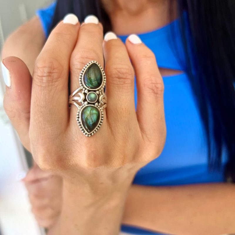 Labradorite Ring Boho