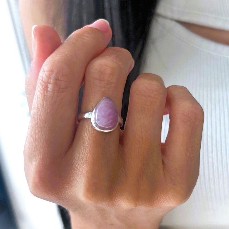 Kunzite Silver Ring