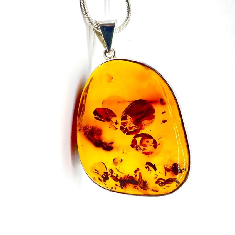Amber Silver Pendant